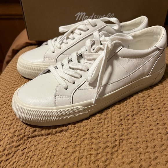 Madewell White Leather Sneakers - Picture 2 of 4